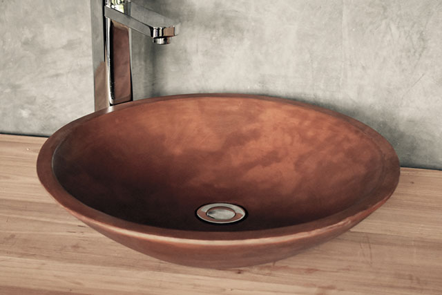 Messina Vintage Brown Rustic Concrete Sink