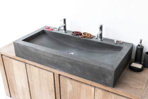 Concrete large sinks for the modern bathroom