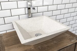 White Bathroom Terrazzo Washbasin