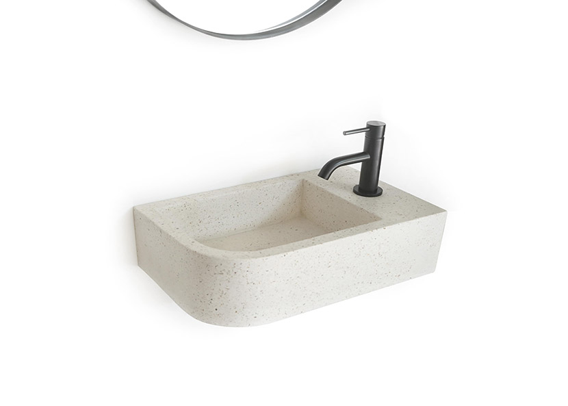 Pavio right - concrete wall mounted basin